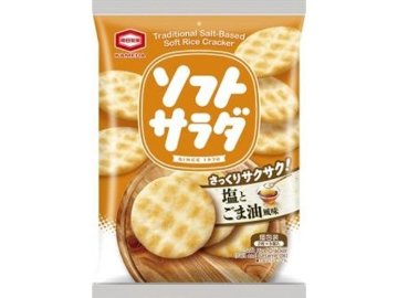 亀田 ソフトサラダ 塩とごま油風味１８枚×12入り 【全国送料無料】(一部地域別途)の画像
