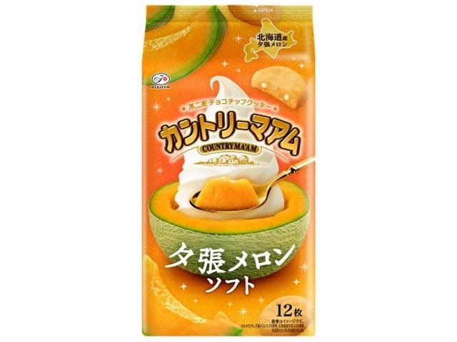 不二家 カントリーマアム 夕張メロンソフト１２枚×20入り 【全国送料無料】(一部地域別途)の画像