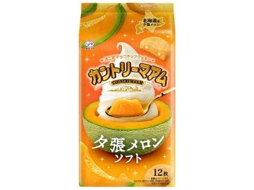 不二家 カントリーマアム 夕張メロンソフト１２枚×20入り 【全国送料無料】(一部地域別途)の画像