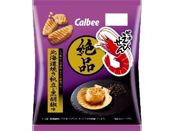 カルビー 絶品えびせん 焼き帆立と黒胡椒５０ｇ×12入り 【全国送料無料】(一部地域別途)の画像