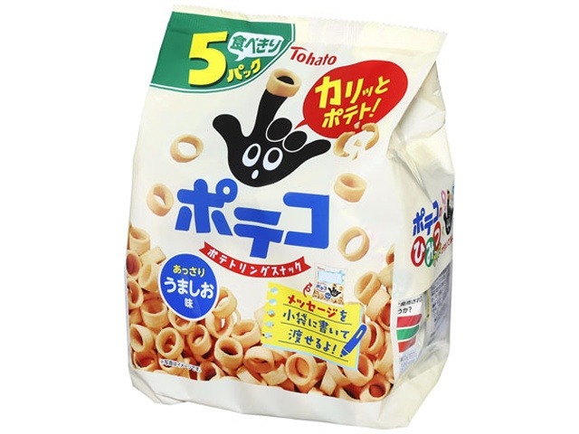 東ハト ５Ｐポテコ うましお味２２ｇ×５袋  ×12入り 【全国送料無料】(一部地域別途)の画像