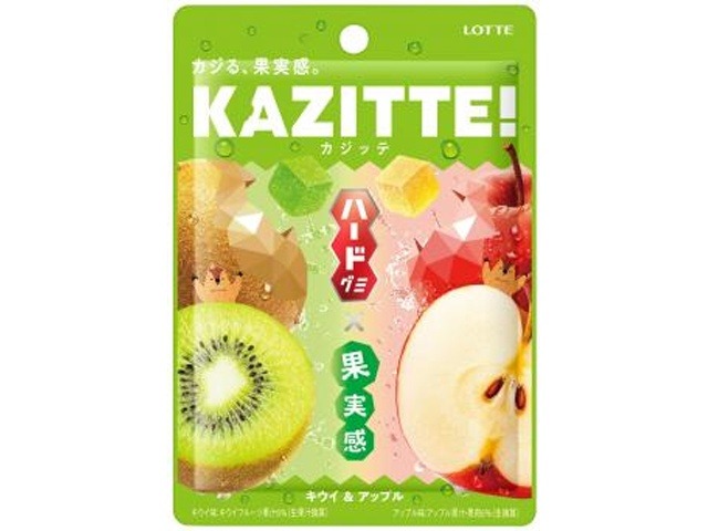 ロッテ カジッテ キウイ＆アップル８０ｇ ×10入り 【全国送料無料】(一部地域別途)の画像