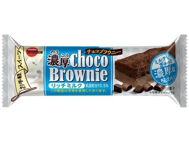 ブルボン 濃厚チョコブラウニーリッチミルク １個×108入り 【全国送料無料】(一部地域別途)の画像