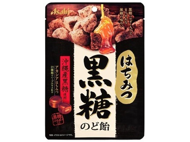 アサヒグループ食品 はちみつ黒糖のど飴 ９２ｇ×48入り 【全国送料無料】(一部地域別途)の画像