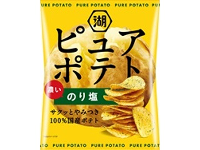湖池屋 ピュアポテト 濃いのり塩５２ｇ ×12入り 【全国送料無料】(一部地域別途)の画像
