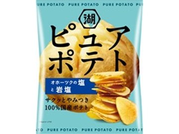 湖池屋 ピュアポテト オホーツクの塩と岩塩５５ｇ ×12入り 【全国送料無料】(一部地域別途)の画像