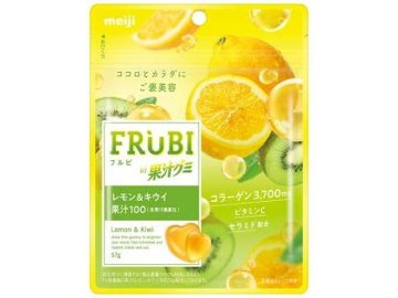 明治 ＦＲＵＢＩｂｙ果汁グミ レモン＆キウイ５７ｇ ×8入り 【全国送料無料】(一部地域別途)の画像