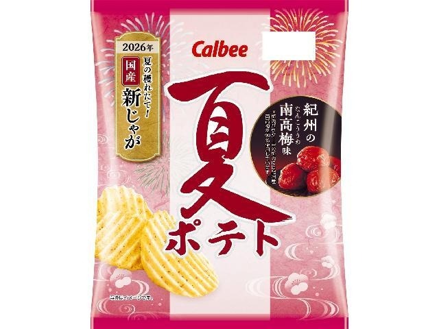 カルビー 夏ポテト 紀州の南高梅味６０ｇ×12入り 【全国送料無料】(一部地域別途)の画像