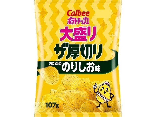 カルビー ポテト大盛り ザ厚切りのりしお１０７ｇ×12入り 【全国送料無料】(一部地域別途)の画像