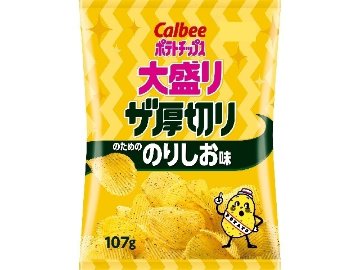 カルビー ポテト大盛り ザ厚切りのりしお１０７ｇ×12入り 【全国送料無料】(一部地域別途)の画像