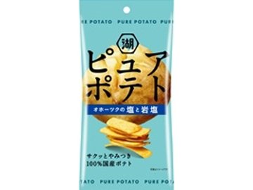 湖池屋 ピュアポテト オホーツクの塩と岩塩３２ｇ ×24入り 【全国送料無料】(一部地域別途)の画像
