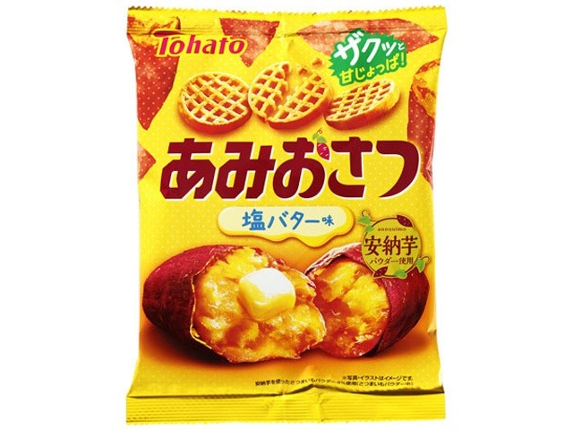 東ハト あみおさつ 塩バター味５１ｇ×24入り 【全国送料無料】(一部地域別途)の画像