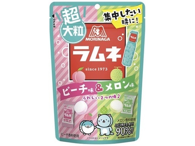 森永 超大粒ラムネ ピーチ＆メロン４８ｇ ×6入り 【全国送料無料】(一部地域別途)の画像