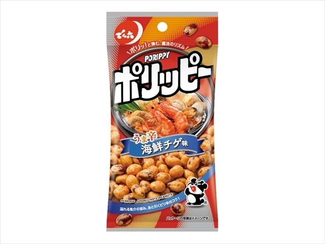 でん六 Ｅサイズポリッピー海鮮チゲ味 ４０ｇ ×10入り 【全国送料無料】(一部地域別途)の画像