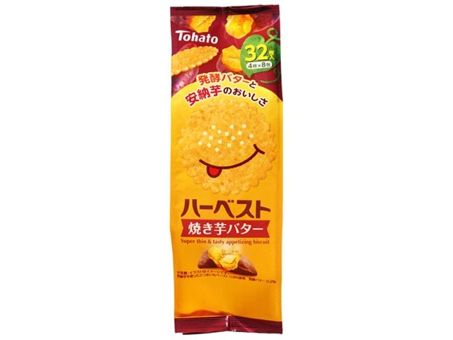 東ハト ハーベスト 焼き芋バター８包３２枚×12入り 【全国送料無料】(一部地域別途)の画像