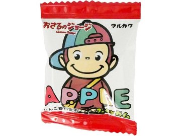 丸川製菓 おさるのジョージ りんごガム４粒 ×400入り 【全国送料無料】(一部地域別途)の画像