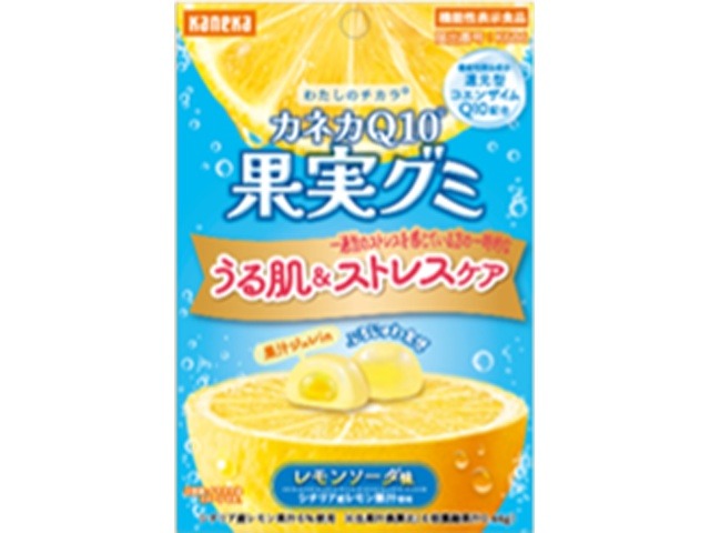 カネカ Ｑ１０ Ｒ果実グミ レモンソーダ味４０ｇ ×80入り 【全国送料無料】(一部地域別途)の画像