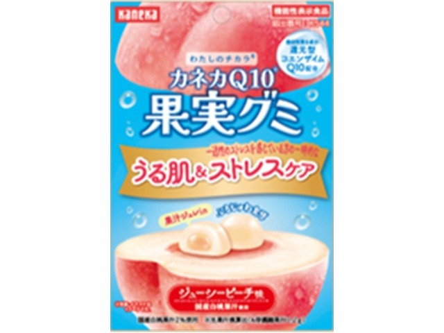 カネカ Ｑ１０ Ｒ果実グミ ジューシーピーチ味 ａ４ ×80入り 【全国送料無料】(一部地域別途)の画像