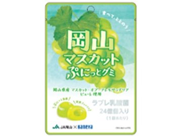 カネカ 岡山マスカット ぷにっとグミ ラブレ乳酸菌入 ×80入り 【全国送料無料】(一部地域別途)の画像
