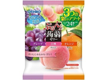 オリヒロプランデュ ぷるんと蒟蒻ゼリー３つのアソート２４個 ×12入り 【全国送料無料】(一部地域別途)の画像