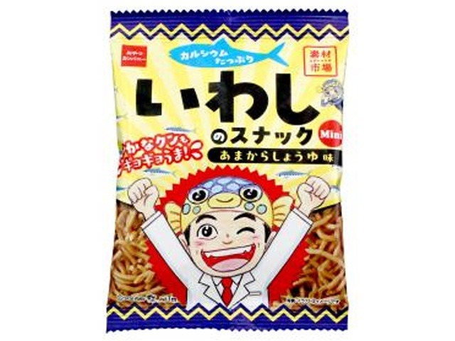 おやつカンパニー 素材市場いわしスナックあまからしょうゆ ×60入り 【全国送料無料】(一部地域別途)の画像
