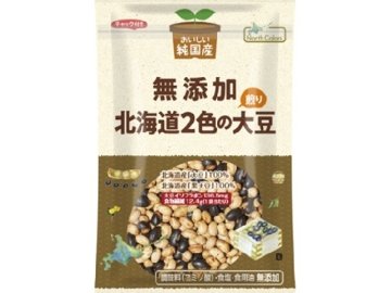 ノースカラーズ 純国産北海道２色の煎り大豆 ６５ｇ×150入り 【全国送料無料】(一部地域別途)の画像