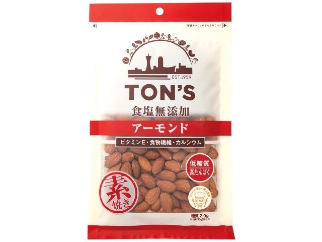 東洋ナッツ 食塩無添加アーモンド１９０ｇ×10入り 【全国送料無料】(一部地域別途)の画像
