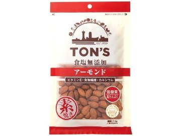 東洋ナッツ 食塩無添加アーモンド１９０ｇ×10入り 【全国送料無料】(一部地域別途)の画像