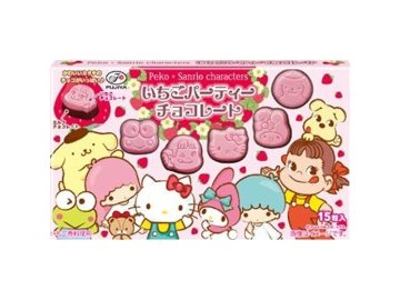 不二家 ペコ×サンリオいちごパーティーチョコ４０ｇ  ×10入り 【全国送料無料】(一部地域別途)の画像