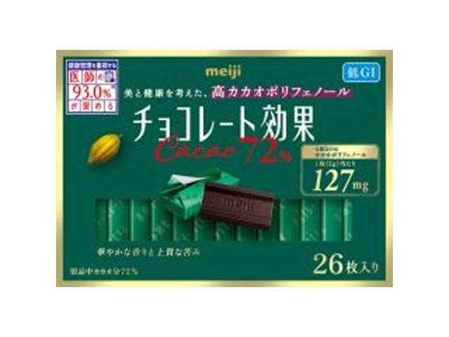 明治 チョコレート効果カカオ７２％ ２６枚  ×6入り 【全国送料無料】(一部地域別途)の画像