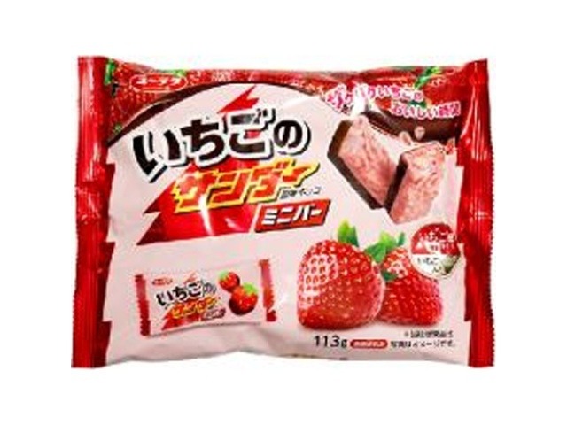 有楽 いちごのサンダーミニバー １１３ｇ×12入り 【全国送料無料】(一部地域別途)の画像