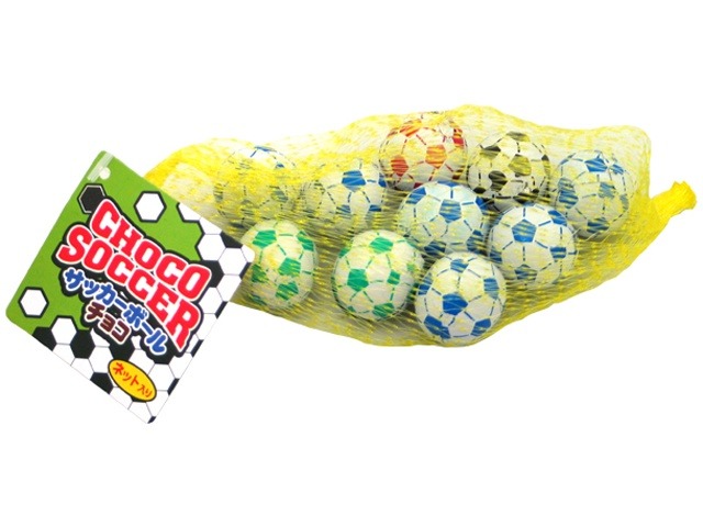 やおきん サッカーボールチョコネット入り５８ｇ  ×24入り 【全国送料無料】(一部地域別途)の画像