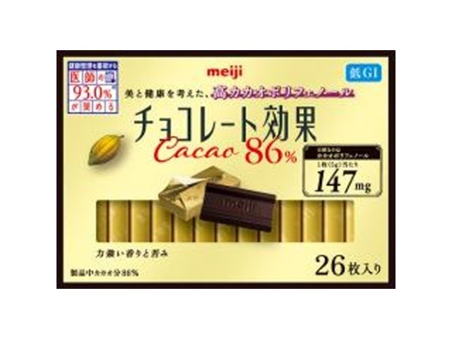 明治 チョコレート効果カカオ８６％ ２６枚  ×6入り 【全国送料無料】(一部地域別途)の画像
