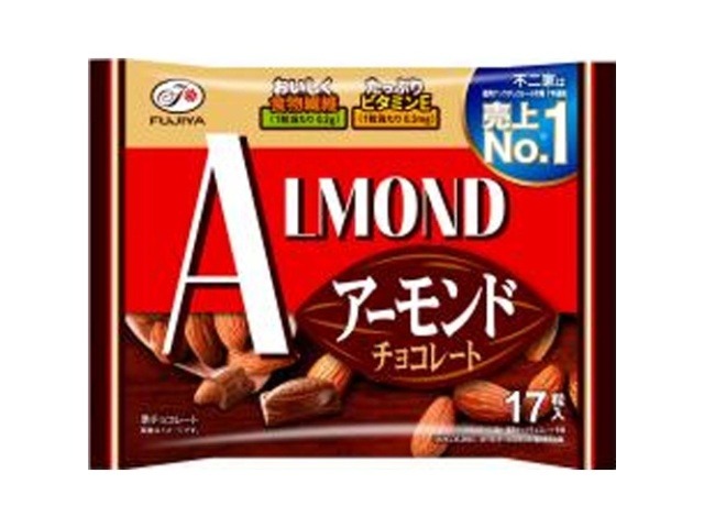 不二家 アーモンドチョコレート１７粒  ×18入り 【全国送料無料】(一部地域別途)の画像