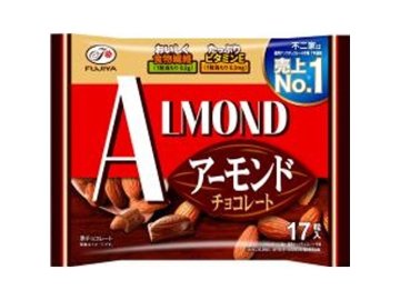 不二家 アーモンドチョコレート１７粒  ×18入り 【全国送料無料】(一部地域別途)の画像