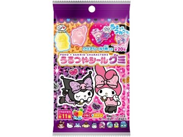 不二家 ペコＸサンリオ うるつやシールグミ６粒 ×20入り 【全国送料無料】(一部地域別途)の画像