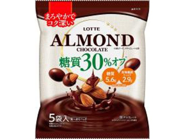 ロッテ 糖質３０％オフアーモンドチョコレート９８ｇ×36入り 【全国送料無料】(一部地域別途)の画像