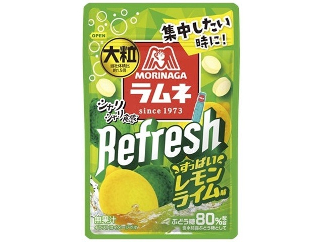 森永 大粒ラムネＲｅｆｒｅｓｈレモンライム味２８ｇ ×10入り 【全国送料無料】(一部地域別途)の画像