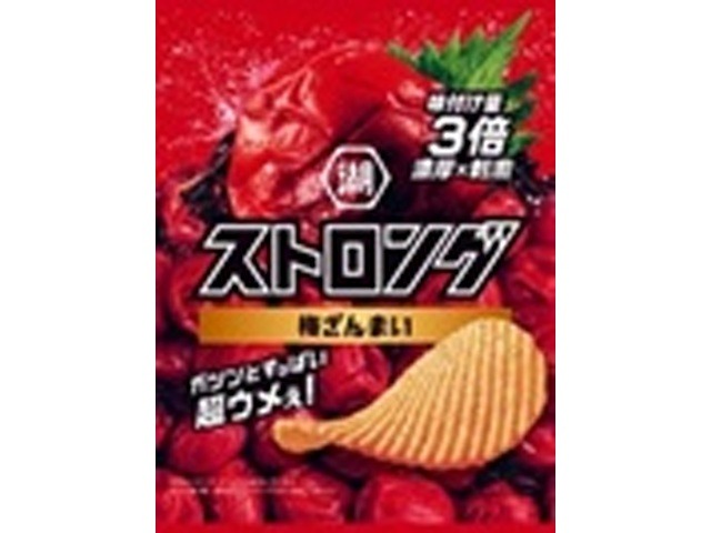 湖池屋 ストロング 梅ざんまい５２ｇ ×12入り 【全国送料無料】(一部地域別途)の画像