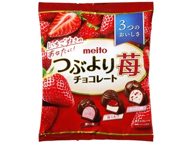 ｍｅｉｔｏ つぶより苺チョコレートパーティー１９８ｇ×28入り 【全国送料無料】(一部地域別途)の画像