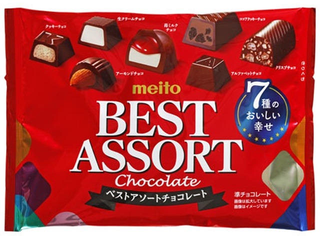 ｍｅｉｔｏ ベストアソートチョコレート １１４ｇ×36入り 【全国送料無料】(一部地域別途)の画像