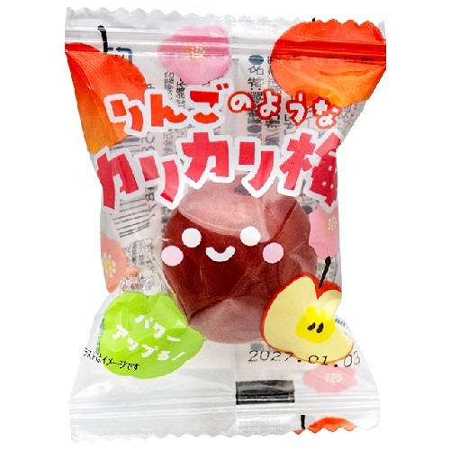 やおきん りんごのようなカリカリ梅 １２．５ｇ ×20入り 【全国送料無料】(一部地域別途)の画像