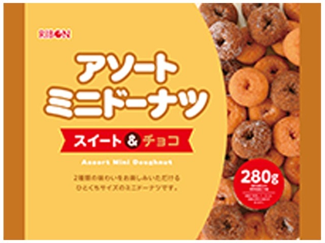 リボン アソートミニドーナツ２８０ｇ ×16入り 【全国送料無料】(一部地域別途)の画像