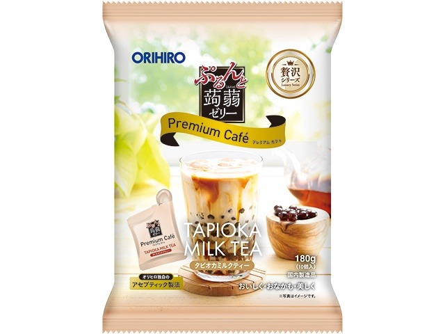 オリヒロプランデュ ぷるんと蒟蒻プレミアムカフェミルクティー ×12入り 【全国送料無料】(一部地域別途)の画像