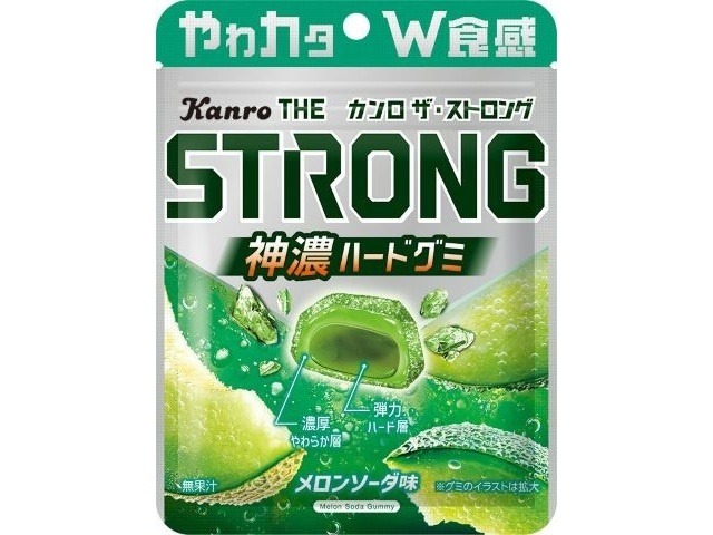 カンロ ザ・ストロンググミ メロンソーダ７０ｇ ×72入り 【全国送料無料】(一部地域別途)の画像