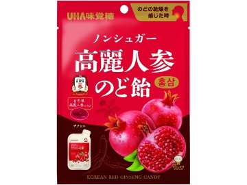 味覚糖 ノンシュガー高麗人参のど飴７５ｇ ×72入り 【全国送料無料】(一部地域別途)の画像