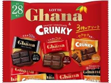 ロッテ ガーナ＆クランキーシェアパック １０５ｇ  ×20入り 【全国送料無料】(一部地域別途)の画像