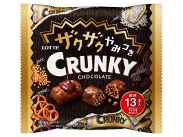 ロッテ ザクザクやみつきクランキー１２３ｇ  ×18入り 【全国送料無料】(一部地域別途)の画像