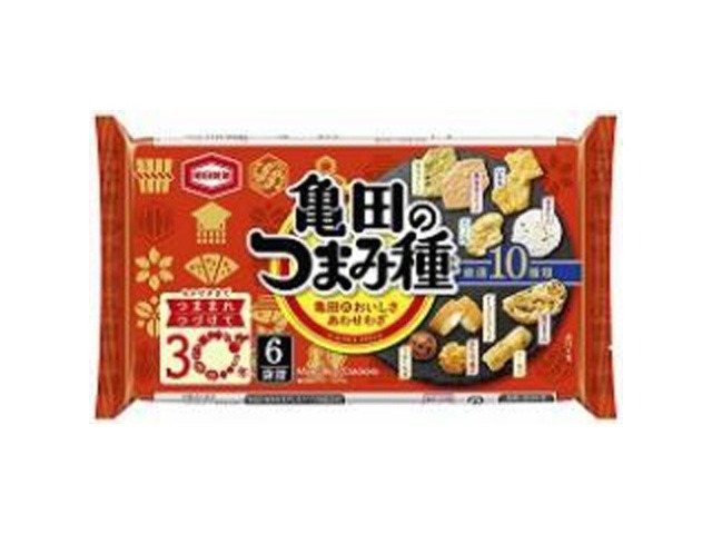 亀田 つまみ種 ６袋詰１２０ｇ  ×12入り 【全国送料無料】(一部地域別途)の画像