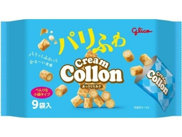 グリコ クリームコロン あっさりミルク９袋×12入り 【全国送料無料】(一部地域別途)の画像